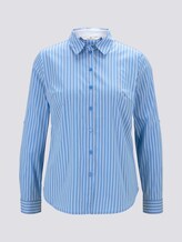 Henley-Bluse mit Faltendetail - Frauen - blue vertical thin stripe Henley-Bluse mit Faltendetail - Frauen - blue vertical thin stripe - 7 - TOM TAILOR