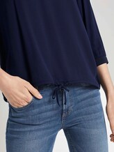 Bluse mit Tunnelzug und Tape-Detail - Frauen - Sky Captain Blue Bluse mit Tunnelzug und Tape-Detail - Frauen - Sky Captain Blue - 10 - TOM TAILOR