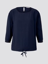 Bluse mit Tunnelzug und Tape-Detail - Frauen - Sky Captain Blue Bluse mit Tunnelzug und Tape-Detail - Frauen - Sky Captain Blue - 7 - TOM TAILOR