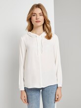 Bluse mit Kapuze - Frauen - White Bluse mit Kapuze - Frauen - White - 1 - TOM TAILOR