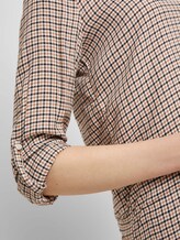 Karierte Bluse mit Turn-Ups - Frauen - camel small check Karierte Bluse mit Turn-Ups - Frauen - camel small check - 10 - TOM TAILOR