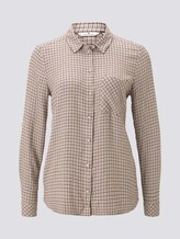 Karierte Bluse mit Turn-Ups - Frauen - camel small check Karierte Bluse mit Turn-Ups - Frauen - camel small check - 7 - TOM TAILOR