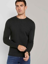 Pullover mit Strukturmuster - Männer - Black Grey Melange Pullover mit Strukturmuster - Männer - Black Grey Melange - 5 - TOM TAILOR