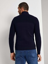 Strickjacke mit Stehkragen - Männer - Dark Blue Strickjacke mit Stehkragen - Männer - Dark Blue - 2 - TOM TAILOR