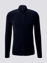 Strickjacke mit Stehkragen - Männer - Dark Blue Strickjacke mit Stehkragen - Männer - Dark Blue - 7 - TOM TAILOR