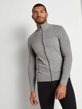 Strickjacke mit Stehkragen - Männer - Grey Heather Melange Strickjacke mit Stehkragen - Männer - Grey Heather Melange - 1 - TOM TAILOR
