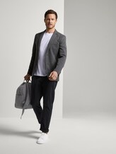 Jersey Sakko mit feinem Hahnentrittmuster - Männer - navy houndstooth Jersey Sakko mit feinem Hahnentrittmuster - Männer - navy houndstooth - 3 - TOM TAILOR