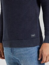Strukturierter Stehkragenpullover im Washed-Look - Männer - Dark Blue Strukturierter Stehkragenpullover im Washed-Look - Männer - Dark Blue - 10 - TOM TAILOR