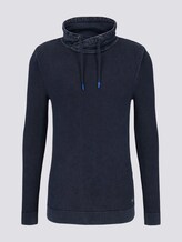 Strukturierter Stehkragenpullover im Washed-Look - Männer - Dark Blue Strukturierter Stehkragenpullover im Washed-Look - Männer - Dark Blue - 7 - TOM TAILOR