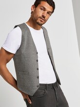 Anzugweste mit Hahnentrittmuster - Männer - grey houndstooth Anzugweste mit Hahnentrittmuster - Männer - grey houndstooth - 5 - TOM TAILOR