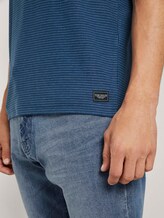 T-Shirt mit Strukturstreifen - Männer - after dark blue T-Shirt mit Strukturstreifen - Männer - after dark blue - 10 - TOM TAILOR