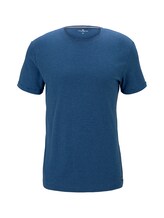 TOM TAILOR Herren T-Shirt mit Strukturstreifen, blau, Gr.XL