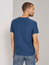 T-Shirt mit Strukturstreifen - Männer - after dark blue T-Shirt mit Strukturstreifen - Männer - after dark blue - 2 - TOM TAILOR