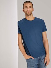 T-Shirt mit Strukturstreifen - Männer - after dark blue T-Shirt mit Strukturstreifen - Männer - after dark blue - 5 - TOM TAILOR