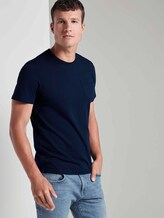 Fein gemustertes T-Shirt mit Brusttasche - Männer - Dark Blue Fein gemustertes T-Shirt mit Brusttasche - Männer - Dark Blue - 5 - TOM TAILOR