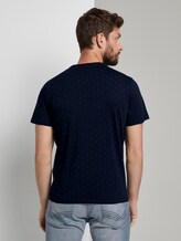 Fein gemustertes T-Shirt mit Brusttasche - Männer - Sky Captain Blue Fein gemustertes T-Shirt mit Brusttasche - Männer - Sky Captain Blue - 2 - TOM TAILOR