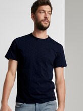 Fein gemustertes T-Shirt mit Brusttasche - Männer - Sky Captain Blue Fein gemustertes T-Shirt mit Brusttasche - Männer - Sky Captain Blue - 5 - TOM TAILOR