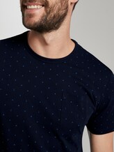 Fein gemustertes T-Shirt mit Brusttasche - Männer - Sky Captain Blue Fein gemustertes T-Shirt mit Brusttasche - Männer - Sky Captain Blue - 9 - TOM TAILOR