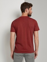 Fein gemustertes T-Shirt mit Brusttasche - Männer - Ginger Orange Fein gemustertes T-Shirt mit Brusttasche - Männer - Ginger Orange - 2 - TOM TAILOR