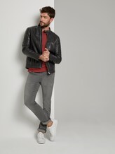 Fein gemustertes T-Shirt mit Brusttasche - Männer - Ginger Orange Fein gemustertes T-Shirt mit Brusttasche - Männer - Ginger Orange - 3 - TOM TAILOR