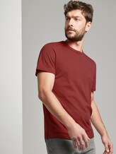 Fein gemustertes T-Shirt mit Brusttasche - Männer - Ginger Orange Fein gemustertes T-Shirt mit Brusttasche - Männer - Ginger Orange - 5 - TOM TAILOR
