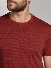 Fein gemustertes T-Shirt mit Brusttasche - Männer - Ginger Orange Fein gemustertes T-Shirt mit Brusttasche - Männer - Ginger Orange - 9 - TOM TAILOR