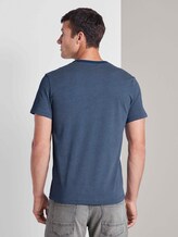 Fein gemustertes T-Shirt mit Brusttasche - Männer - after dark blue Fein gemustertes T-Shirt mit Brusttasche - Männer - after dark blue - 2 - TOM TAILOR