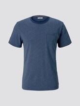 Fein gemustertes T-Shirt mit Brusttasche - Männer - after dark blue Fein gemustertes T-Shirt mit Brusttasche - Männer - after dark blue - 7 - TOM TAILOR