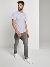 Fein gemustertes T-Shirt mit Brusttasche - Männer - White Fein gemustertes T-Shirt mit Brusttasche - Männer - White - 3 - TOM TAILOR