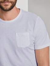 Fein gemustertes T-Shirt mit Brusttasche - Männer - White Fein gemustertes T-Shirt mit Brusttasche - Männer - White - 9 - TOM TAILOR