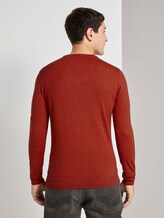 Feiner Pullover aus Merinowolle - Männer - heated orange melange Feiner Pullover aus Merinowolle - Männer - heated orange melange - 2 - TOM TAILOR