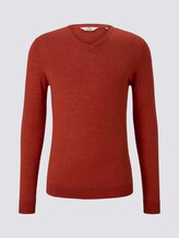 Feiner Pullover aus Merinowolle - Männer - heated orange melange Feiner Pullover aus Merinowolle - Männer - heated orange melange - 7 - TOM TAILOR