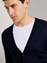 Feiner Cardigan aus Merinowolle - Männer - Knitted Navy Melange Feiner Cardigan aus Merinowolle - Männer - Knitted Navy Melange - 10 - TOM TAILOR