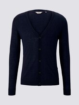 Feiner Cardigan aus Merinowolle - Männer - Knitted Navy Melange Feiner Cardigan aus Merinowolle - Männer - Knitted Navy Melange - 7 - TOM TAILOR