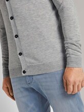 Feiner Cardigan aus Merinowolle - Männer - Light Soft Grey Melange Feiner Cardigan aus Merinowolle - Männer - Light Soft Grey Melange - 10 - TOM TAILOR