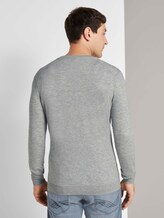 Feiner Cardigan aus Merinowolle - Männer - Light Soft Grey Melange Feiner Cardigan aus Merinowolle - Männer - Light Soft Grey Melange - 2 - TOM TAILOR