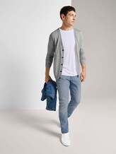 Feiner Cardigan aus Merinowolle - Männer - Light Soft Grey Melange Feiner Cardigan aus Merinowolle - Männer - Light Soft Grey Melange - 3 - TOM TAILOR
