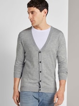Feiner Cardigan aus Merinowolle - Männer - Light Soft Grey Melange Feiner Cardigan aus Merinowolle - Männer - Light Soft Grey Melange - 5 - TOM TAILOR