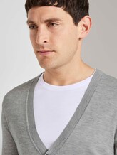 Feiner Cardigan aus Merinowolle - Männer - Light Soft Grey Melange Feiner Cardigan aus Merinowolle - Männer - Light Soft Grey Melange - 9 - TOM TAILOR