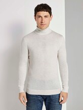 Rollkragenpullover aus Merinowolle - Männer - Light Medium Grey Melange Rollkragenpullover aus Merinowolle - Männer - Light Medium Grey Melange - 1 - TOM TAILOR