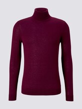 Rollkragenpullover aus Merinowolle - Männer - wine red melange Rollkragenpullover aus Merinowolle - Männer - wine red melange - 7 - TOM TAILOR