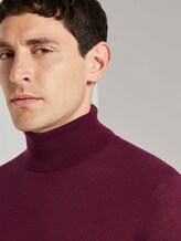 Rollkragenpullover aus Merinowolle - Männer - wine red melange Rollkragenpullover aus Merinowolle - Männer - wine red melange - 9 - TOM TAILOR