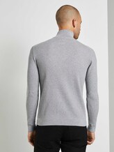 Gerippter Pullover mit Troyer-Kragen - Männer - Light Soft Grey Melange Gerippter Pullover mit Troyer-Kragen - Männer - Light Soft Grey Melange - 2 - TOM TAILOR