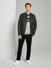 Melierter Strickpullover - Männer - white black plated stripe Melierter Strickpullover - Männer - white black plated stripe - 3 - TOM TAILOR