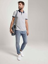 Fein gemustertes Poloshirt - Männer - Off White Fein gemustertes Poloshirt - Männer - Off White - 3 - TOM TAILOR