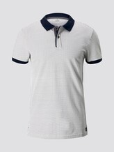 Fein gemustertes Poloshirt - Männer - Off White Fein gemustertes Poloshirt - Männer - Off White - 7 - TOM TAILOR