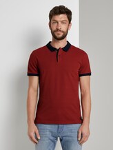Fein gemustertes Poloshirt - Männer - Ginger Orange Fein gemustertes Poloshirt - Männer - Ginger Orange - 1 - TOM TAILOR