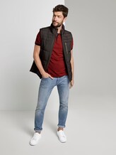 Fein gemustertes Poloshirt - Männer - Ginger Orange Fein gemustertes Poloshirt - Männer - Ginger Orange - 3 - TOM TAILOR