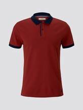 Fein gemustertes Poloshirt - Männer - Ginger Orange Fein gemustertes Poloshirt - Männer - Ginger Orange - 7 - TOM TAILOR