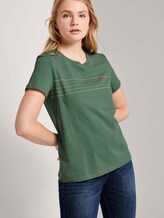 T-Shirt mit Streifenprint - Frauen - vintage green T-Shirt mit Streifenprint - Frauen - vintage green - 5 - TOM TAILOR Denim